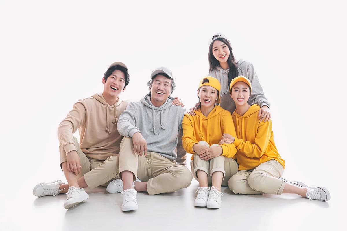 캐주얼 가족사진